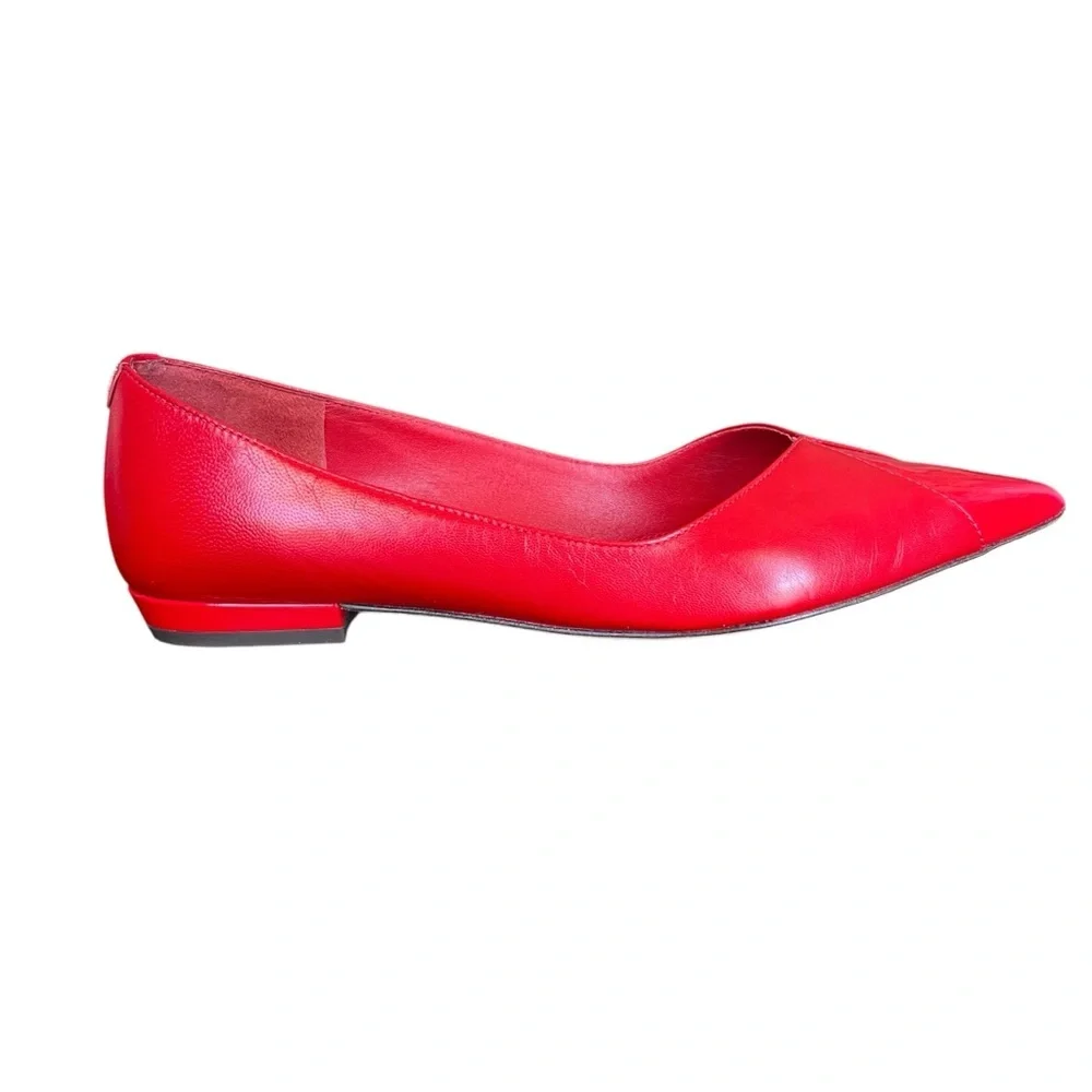 Tory Burch Red Triangle Pointed Flat